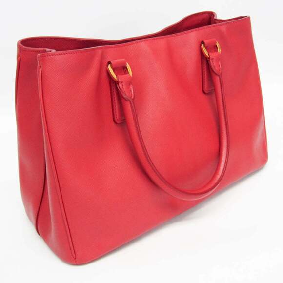 Prada Saffiano Galleria BN1874 Women's Leather Handbag,Shoulder Bag Fuoco,Red... - Picture 7 of 16